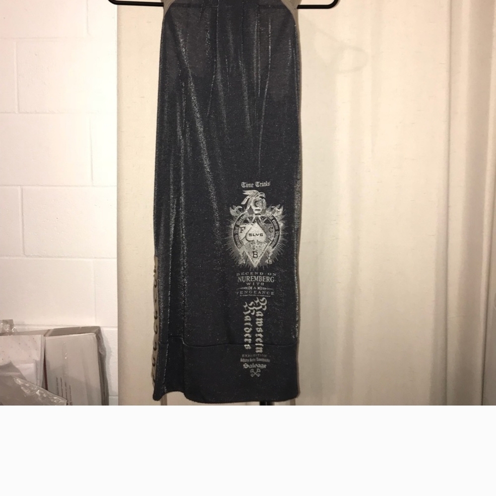 SALVAGE Elegant Long Shimmery Black Dress. XS